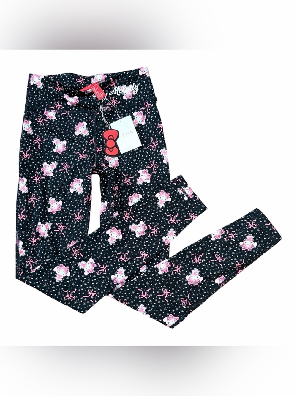 Forever 21 My Melody Sanrio Graphic Print Leggings Black Pink NWT Size XS